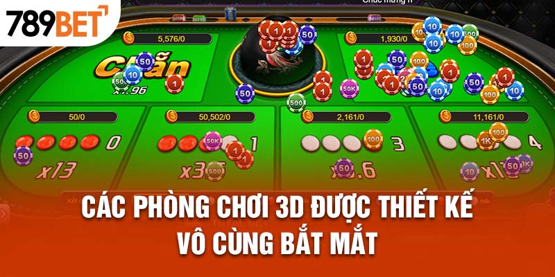 Các phòng chơi 3D được thiết kế vô cùng bắt mắt